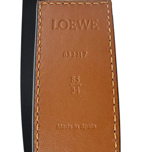 LOEWE Anagram Reversible Leather Belt Brown Size 85/34 - Picture 11 of 11